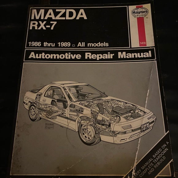 Haynes Mazda RX-7 1986-1989 all models automotive repair manual 1419 - Picture 1 of 12